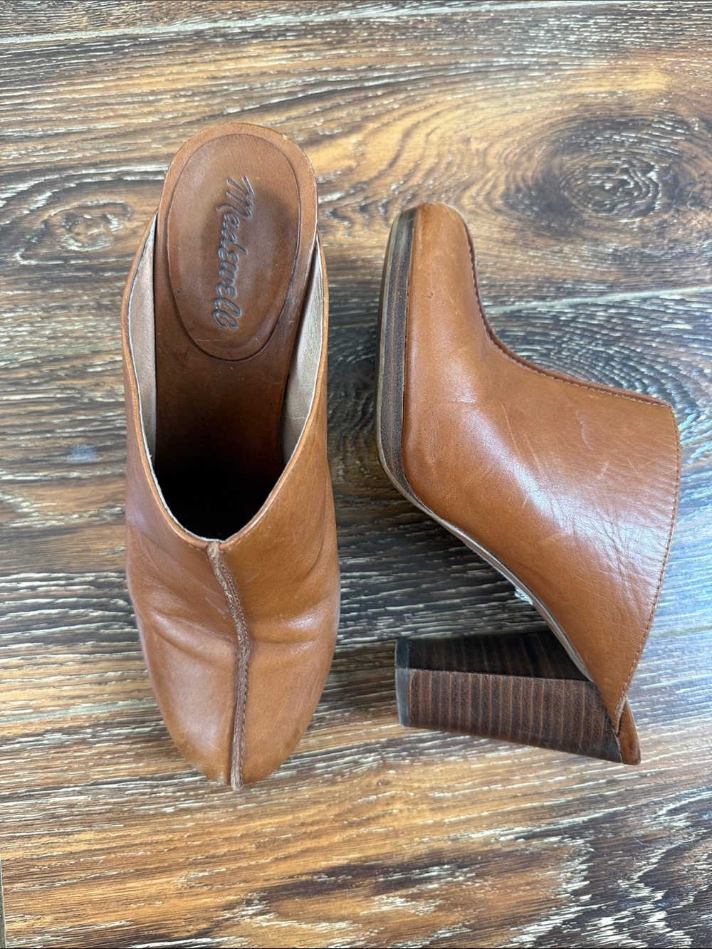 MadewellBrown Leather Mule Heels - Women